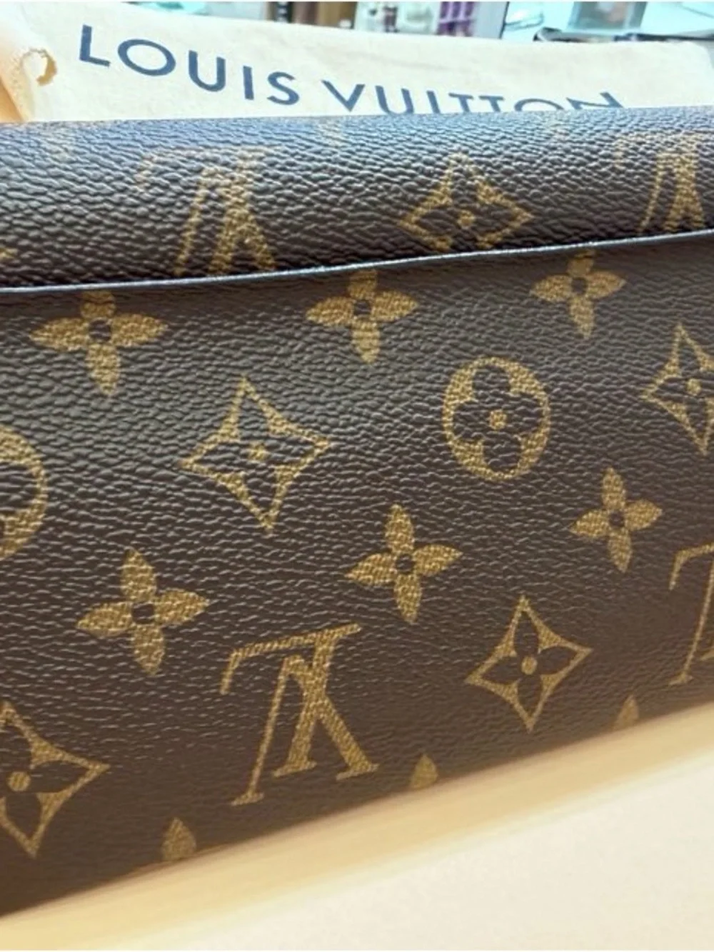 Louis Vuitton Monogram Wallet with Deep Berry Interior